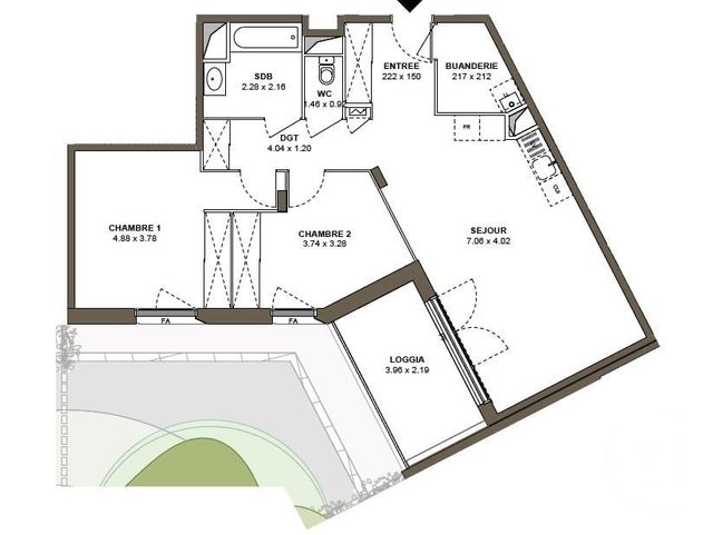 Appartement F3 à vendre - 3 pièces - 61.0 m2 - ROANNE - 42 - RHONE-ALPES - Century 21 Cabinet Pillet